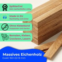 KERANO Premium Eiche Bastelklötzchen –...