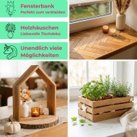 KERANO Premium Eiche Bastelklötzchen – splitterfrei, Made in EU (160×22×8 mm)